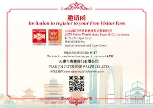 Valve World Asia Expo & Conference 2023 pral fèt nan Suzhou, Lachin, nan mwa ...
