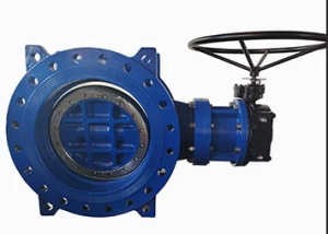 Pn16 Flange doub eksantrik mou sele DN100 valv papiyon soti nan faktori Tianjin